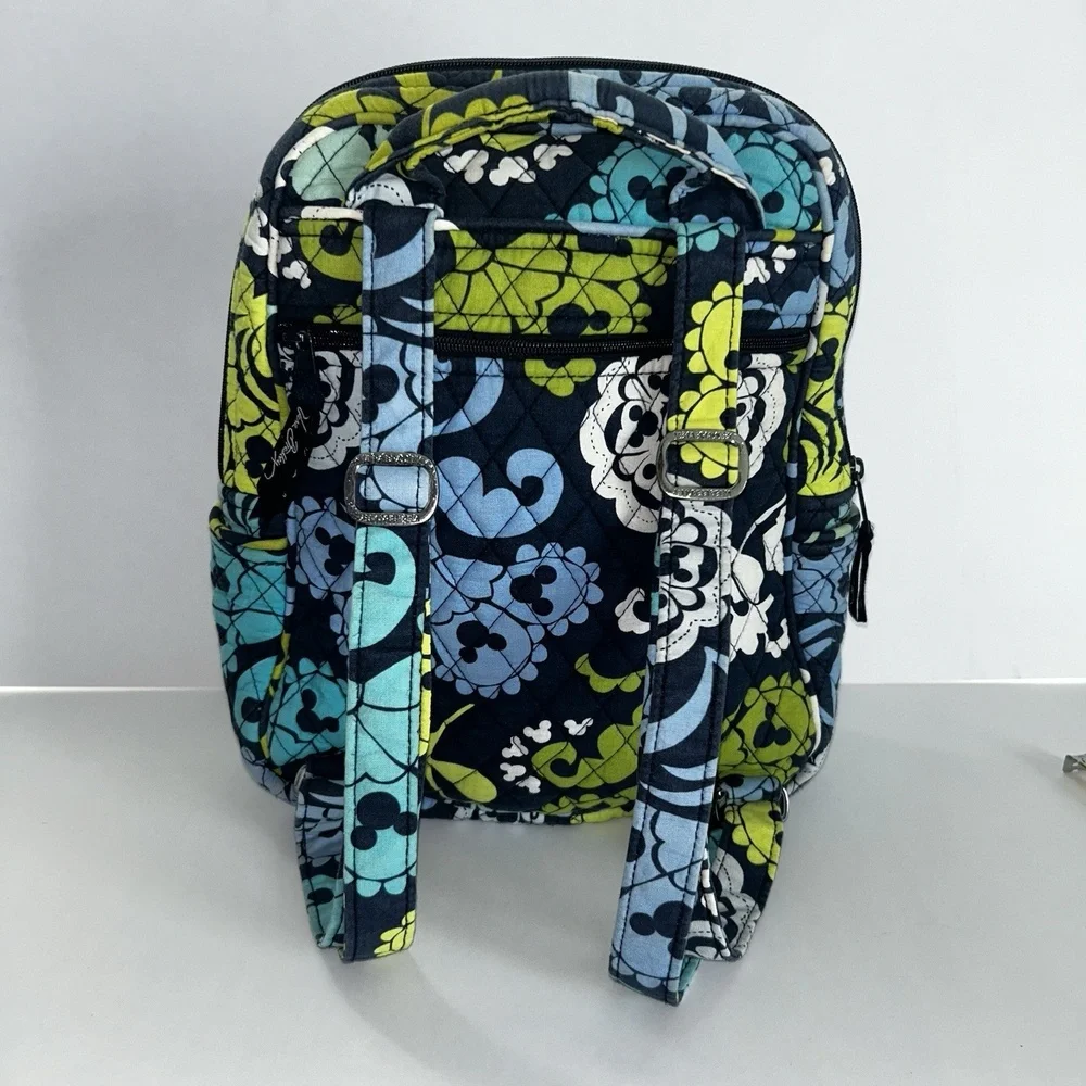 Vera Bradley Disney‎ Blue and Green Floral Backpack Quilted